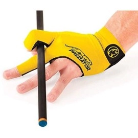 Predator Second Skin Billiard Glove Yellow: Fits Left Bridge Hand (Large/Xl)