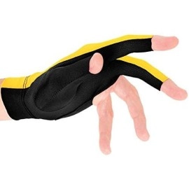 Predator Second Skin Billiard Glove Yellow: Fits Left Bridge Hand (Large/Xl)