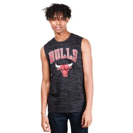 Ultra Game NBA Chicago Bulls Mens Jersey Sleeveless Muscle T-Shirt, Black Space Dye, Medium