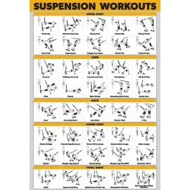QuickFit Suspension Workout Exercise Poster - (Laminated, 18