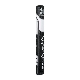 Superstroke Traxion Tour Golf Putter Grip, Black/White (Tour 2.0) Advanced Surface Texture That Improves Feedback And Tack Minimize Grip Pressure With A Unique Parallel Design Tech-Port