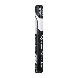 Superstroke Traxion Tour Golf Putter Grip, Black/White (Tour 5.0) Advanced Surface Texture That Improves Feedback And Tack Minimize Grip Pressure With A Unique Parallel Design Tech-Port