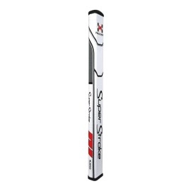 Superstroke Traxion Flatso Xlplusa Golf Putter Grip, Whiteredgray (Flatsoa Xl 20) Advanced Surface Texture That Improves Feedback And Tack Minimize Grip Pressure With A Unique Parallel Design