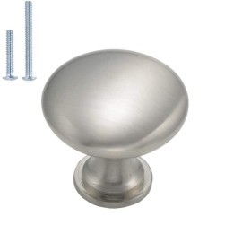 Homdiy Knobs For Kitchen Cabinets 20 Pack Satin Nickel Cabinet Knobs - Hd6050Snb Metal Drawer Knobs Round Knobs For Bathroom Cabinets