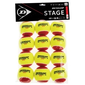 Dunlop Sports Stage 3 Transition Tennis Ball, 12-Ball Pack, Redyellow