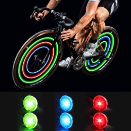 Mapleseeker Bike Wheel Lights Bike Spoke Lights With Batteries Included, Waterproof Bicycle Wheel Lights For Safe Cycling, Easy To Install Cool Bike Lights For Wheels