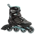 Rollerblade Zetrablade Womens Adult Fitness Inline Skate, Black And Light Blue, Performance Inline Skates