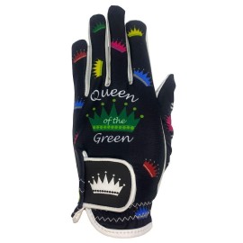 Giggle Golf Womens Golf Glove (Large, Worn On Right Hand, Queen Of The Green (New))