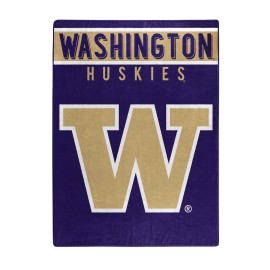 Northwest NCAA Washington Huskies Unisex-Adult Raschel Throw Blanket, 60