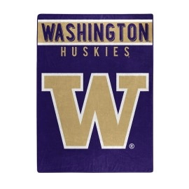 Northwest NCAA Washington Huskies Unisex-Adult Raschel Throw Blanket, 60