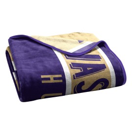 Northwest NCAA Washington Huskies Unisex-Adult Raschel Throw Blanket, 60