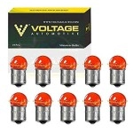 Voltage Automotive 97A 97 Amber G18 Brake Tail Light Bulb Turn Signal Bulb Side Marker Light Bulb (Box Of 10)