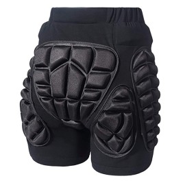 Jmsdream 3D Padded Protection Hip Eva Protective Gear Skating Riding Roller Shorts, Black, Xx-Large