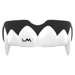Loudmouth Sport Mouth Guard 3D Vampire Fangs Adult & Youth Mouth Guard Sports Boil & Bite Mouthguard For Football, Basketball, Hockey, Mma, Boxing, Lacrosse, More (3D Vampire Fangs -Black/White)