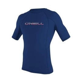 O'Neill Men's Basic Skins Short Sleeve Rashguard 2XL-Tall Navy (3341IB)