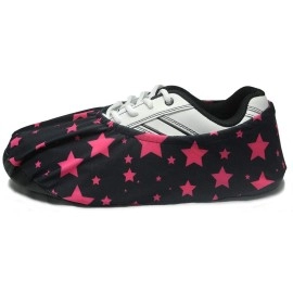 Bowlingball.Com Premium Bowling Shoe Protector Covers (X-Large: Fits Mens Size 10-15, Pink Stars)