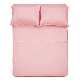 Best Season 4 Piece Bed Sheet Set (Queen,Blush Pink) 1 Flat Sheet,1 Fitted Sheet And 2 Pillow Cases,100 Brushed Microfiber 1800 Luxury Bedding,Deep Pockets,Extra Soft Fade Resistant