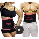 Biange Plus Size Waist Trainer for Women Men Sweat Belt Waist Trimmer Belly Band Stomach Wraps