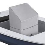 Icover Waterproof Boat Center Console Cover Heavy Duty 600D Canvas For Carolina Skiff, Boston Whaler, Mako, Excel Bay Pro,Wellcraft And Other Brands With Center Console Up To ?4