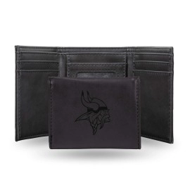 NFL Rico Industries Laser Engraved Trifold Wallet, Minnesota Vikings