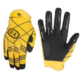 Seibertron B-A-R Pro 2.0 Signature Baseball/Softball Batting Gloves Super Grip Finger Fit For Youth Yellow L
