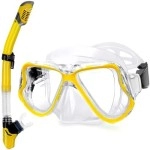 Greatever Dry Snorkel Set,Panoramic Wide View,Anti-Fog Scuba Diving Mask,Professional Snorkeling Gear For Adults