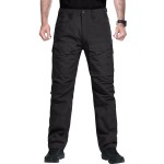 Free Soldier Mens Outdoor Tactical Pants Ripstop Military Combat Edc Cargo Pants Lightweight Hiking Work Pants (Black 38W X 30L)