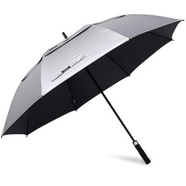 G4Free 62 Inch Uv Protection Golf Umbrella Auto Open Vented Double Canopy Oversize Extra Large Windproof Sun Rain Umbrellas