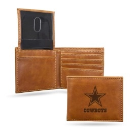 Nfl Rico Industries Laser Engraved Billfold Unisex Leather Wallet, Dallas Cowboys