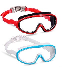 2 Pack Kids Swim Goggles, Swimming Glasses for Children from 3 to 15 Years Old