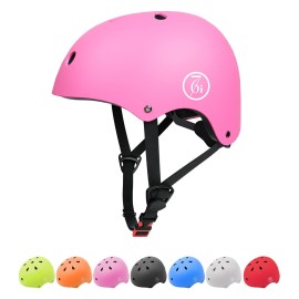 67I Bike Helmet Skateboard Helmet Adult Bike Helmet Skate Helmet Bicycle Helmet Men Women Scooter Helmet For Multi-Sports Bicycle Scooter Inline Roller Skate Rollerblading Cycling (Pink)