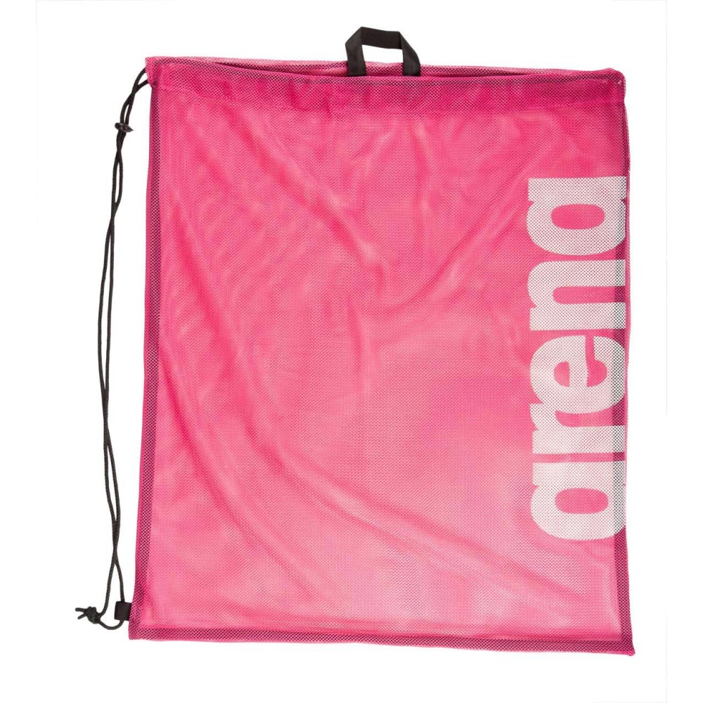 Arena Swim Gear Drawstring Backpack Pool And Gym Bag, Pink, Mesh Bag