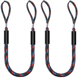 Botepon Boat Bungee Dock Lines, Mooring Lines, Boating Gifts For Men, Boat Accessories, Pontoon Accessories, Perfect For Bass Boat, Jet Ski (5 Feet)