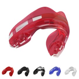 Safejawz Mouthguard For Braces, One Size Re-Mouldable Mouth Guard With Case For Boxing, Basketball, Football, Mma, Lacrosse, Hockey And All Contact Sports (Ice Pink)