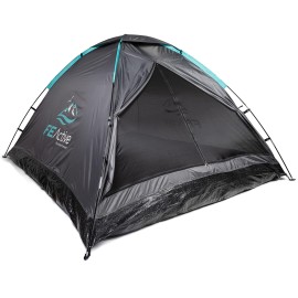 Fe Active 4 Person Camping Tent - 2022 Upgraded Design Summer Pop Up Tent 3 To 4 Person Tent Lightweight, Compact, Screened Entrance, Quick Setup Outdoors, Backpacking Designed In California, Usa