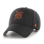 47 Brand Mvp Black Adjustable Hat Detroit Tigers Orange Outline