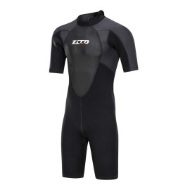 Zcco Shorty Wetsuit Mens 3Mm Premium Neoprene Full Sleeve For Snorkeling, Surfing,Canoeing,Scuba Diving Suits (3Mm,Xl)