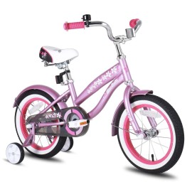 Joystar 16 Inch Kids Bike With Training Wheels For Ages 4-7 Years Old Girls Bike Toddler Bike Beach Cruiser Kids Bicycle Pink
