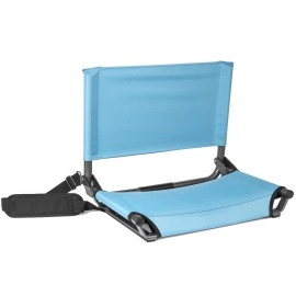 Cascade Mountain Tech Lightweight Folding Portable Stadium Seats With Shoulder Strap - Light Blue, Regular - 17