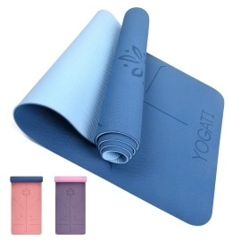 Yogati Yoga Mats For Home Workout Non Slip Yoga Mat With Strap Thick Yoga Mats For Women And Men Pilates Mat Ideal For Fitness And Gym Exercise Mat Thick Yoga Matt Thick Workout Mat