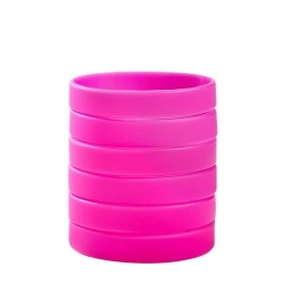 BRANDWINLITE Wholesale 6pcs/pack Single Colors Blank Silicone Wristbands Rubber Bracelets