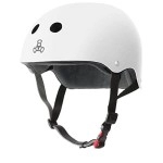 Triple Eight The Certified Sweatsaver Helmet For Skateboarding, Bmx, And Roller Skating, White Rubber, X-Large/Xx-Large