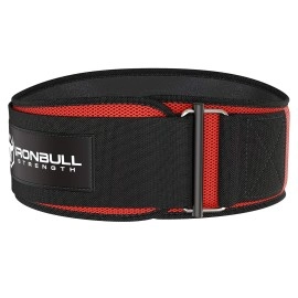 Iron Bull Strength Weightlifting Belt For Men And Women - 6 Inch Auto-Lock Weight Lifting Back Support, Workout Back Support For Lifting, Fitness, Cross Training And Powerlifitng (Large, Red)