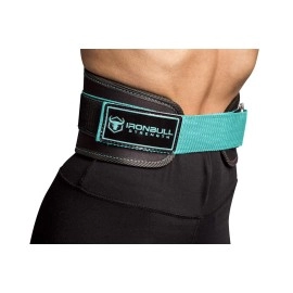 Iron Bull Strength Women Weight Lifting Belt - High Performance Neoprene Back Support - Light Weight & Heavy Duty Core Support for Weightlifting and Fitness (Black/Mint, X-Small)
