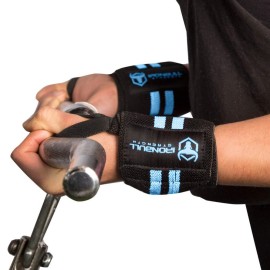 Women Wrist Wraps With Thumb Loops - 12 Professional Grade - Wrist Support Brace And Compression For Cross Training, Weight Lifting, Powerlifting, Strength Training (Blackblue)