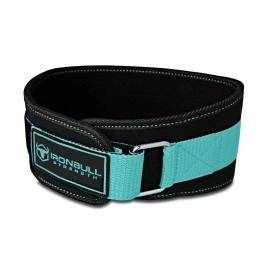 Iron Bull Strength Women Weight Lifting Belt - High Performance Neoprene Back Support - Light Weight & Heavy Duty Core Support for Weightlifting and Fitness (Black/Mint, Medium)