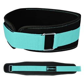 Iron Bull Strength Women Weight Lifting Belt - High Performance Neoprene Back Support - Light Weight & Heavy Duty Core Support for Weightlifting and Fitness (Black/Mint, Medium)