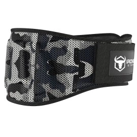 Iron Bull Strength Weightlifting Belt For Men And Women - 6 Inch Auto-Lock Weight Lifting Back Support, Workout Back Support For Lifting, Fitness, Cross Training And Powerlifitng (Medium, Camo White)