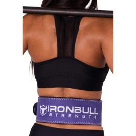 Iron Bull Strength Powerlifting Belt/Weight Lifting Belt - 10mm Double Prong - 4-inch Wide - Advanced Back Support for Weightlifting and Heavy Power Lifting (Purple, Medium)