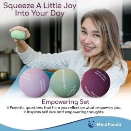 Mindpanda Therapy Stress Balls - Designed To Target Anxiety & Stress Relief For Adults, Lightly Scented For Relaxation & Focus - Soft, Medium & Hard, Squeeze, Bounce & Fidget. The Ideal Gift Set.